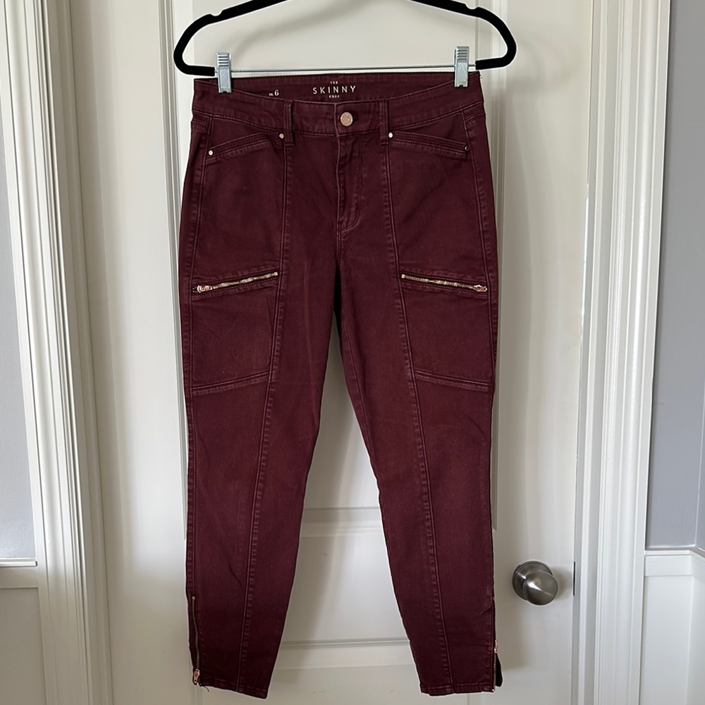 White House Black Market Red Skinny Jeans